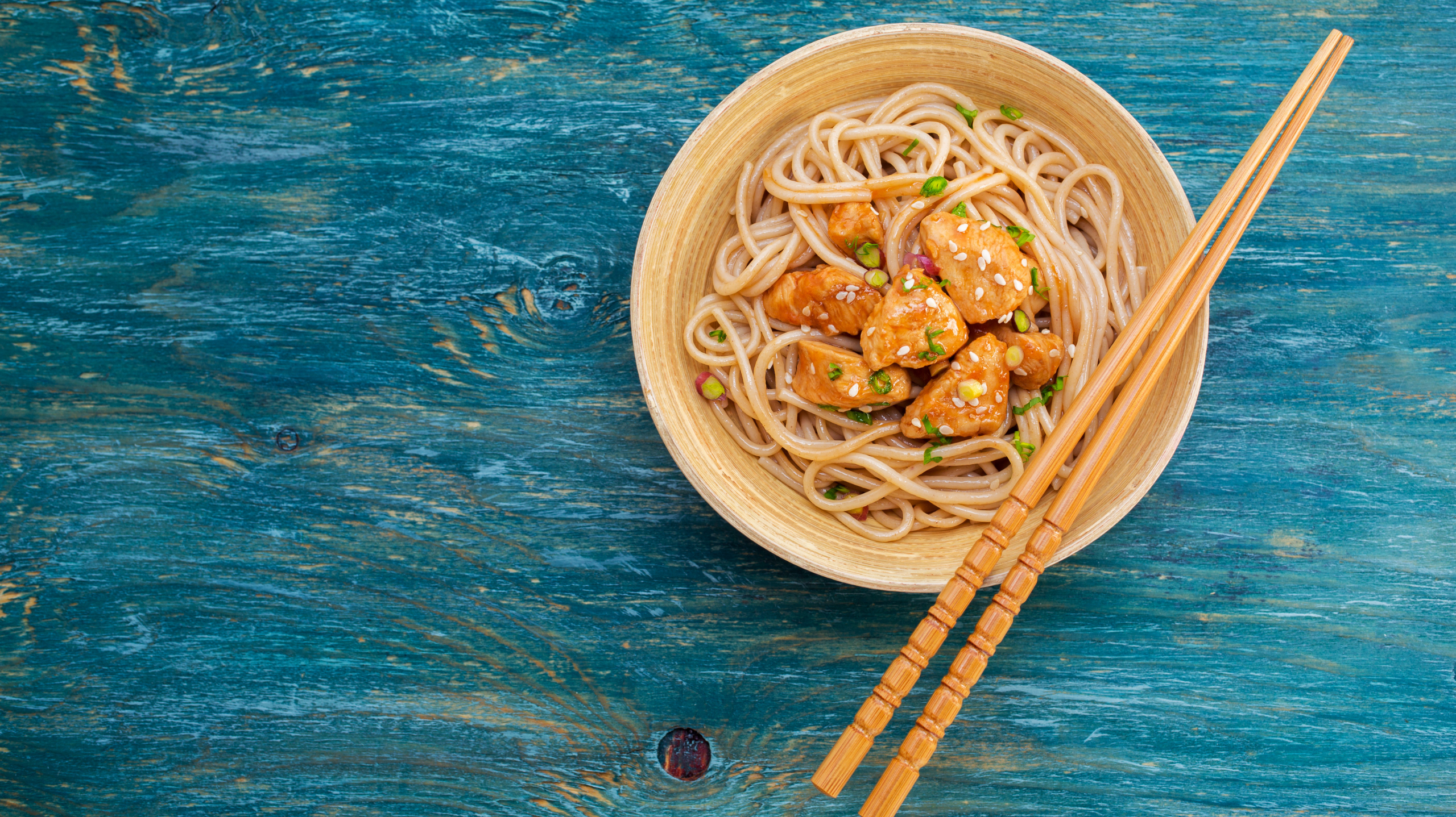Baked Sesame Chicken With Noodles